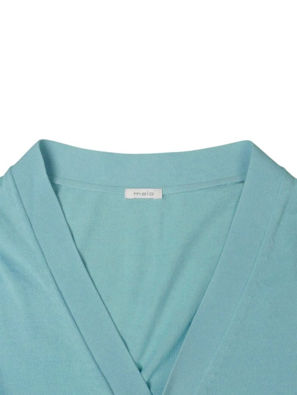 Malo Men’s Powder Blue Fine Gauge Cotton Cardigan / IT 50 - Picture 3 of 6